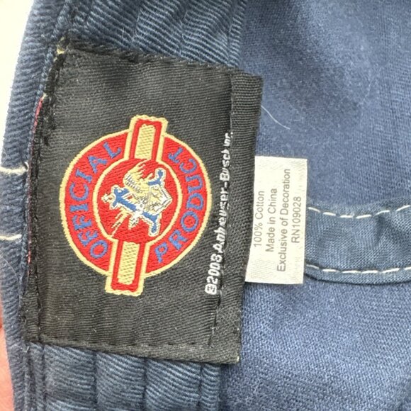 Budweiser Hat Mens Strap Back Brown Spellout Script Scripped Lager Beer VGUC Cap - Picture 6 of 6